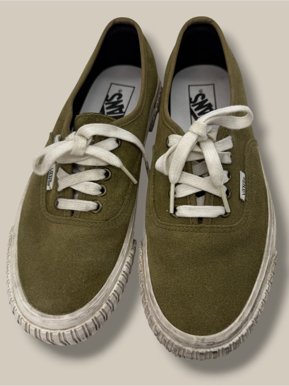 Vans Anaheim Factory Authentic 44 Lug DX – Olive Green Suede - Picture 2 of 10